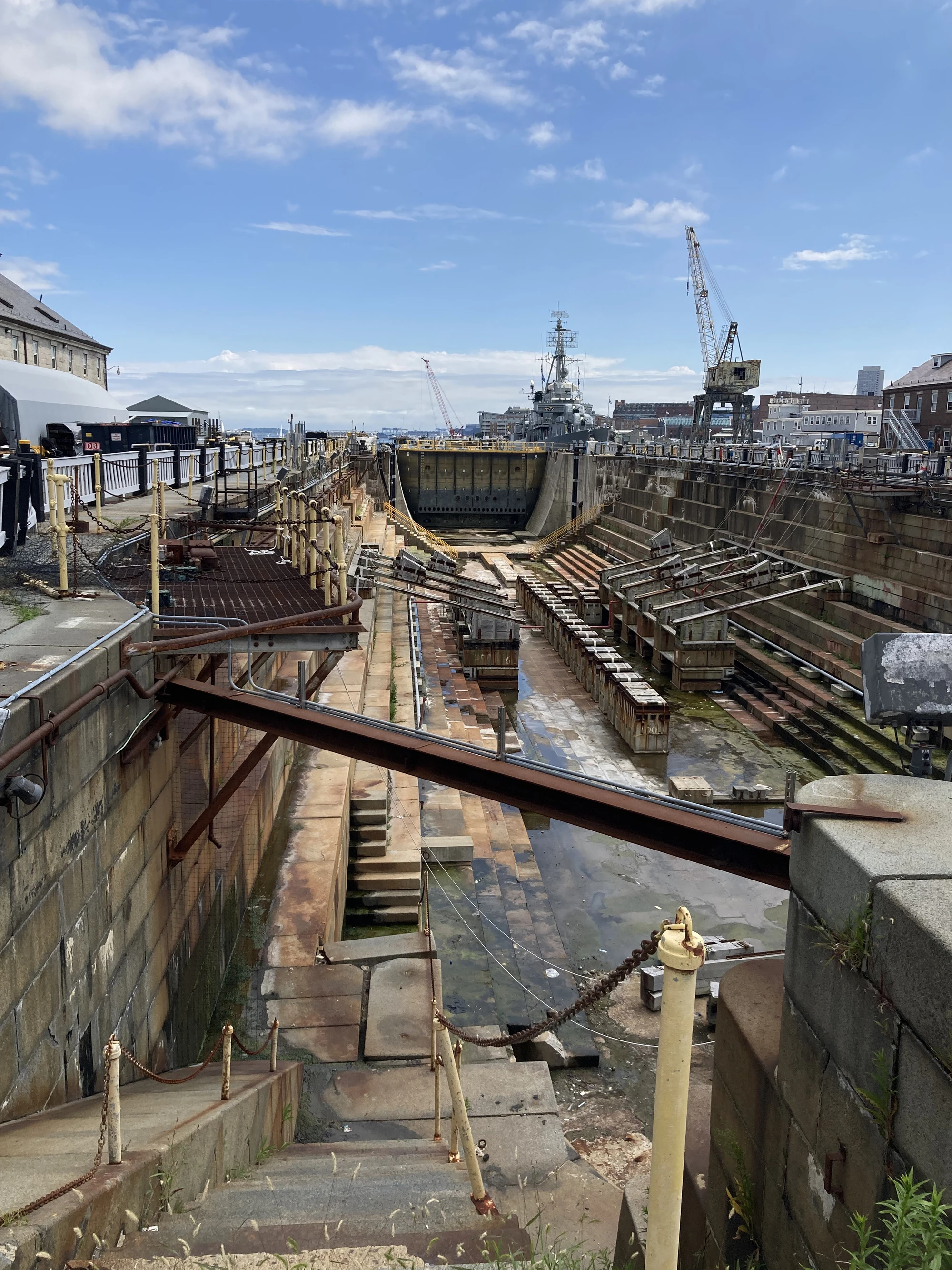 USS Constitution empty harbor